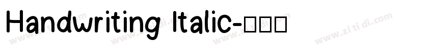 Handwriting Italic字体转换